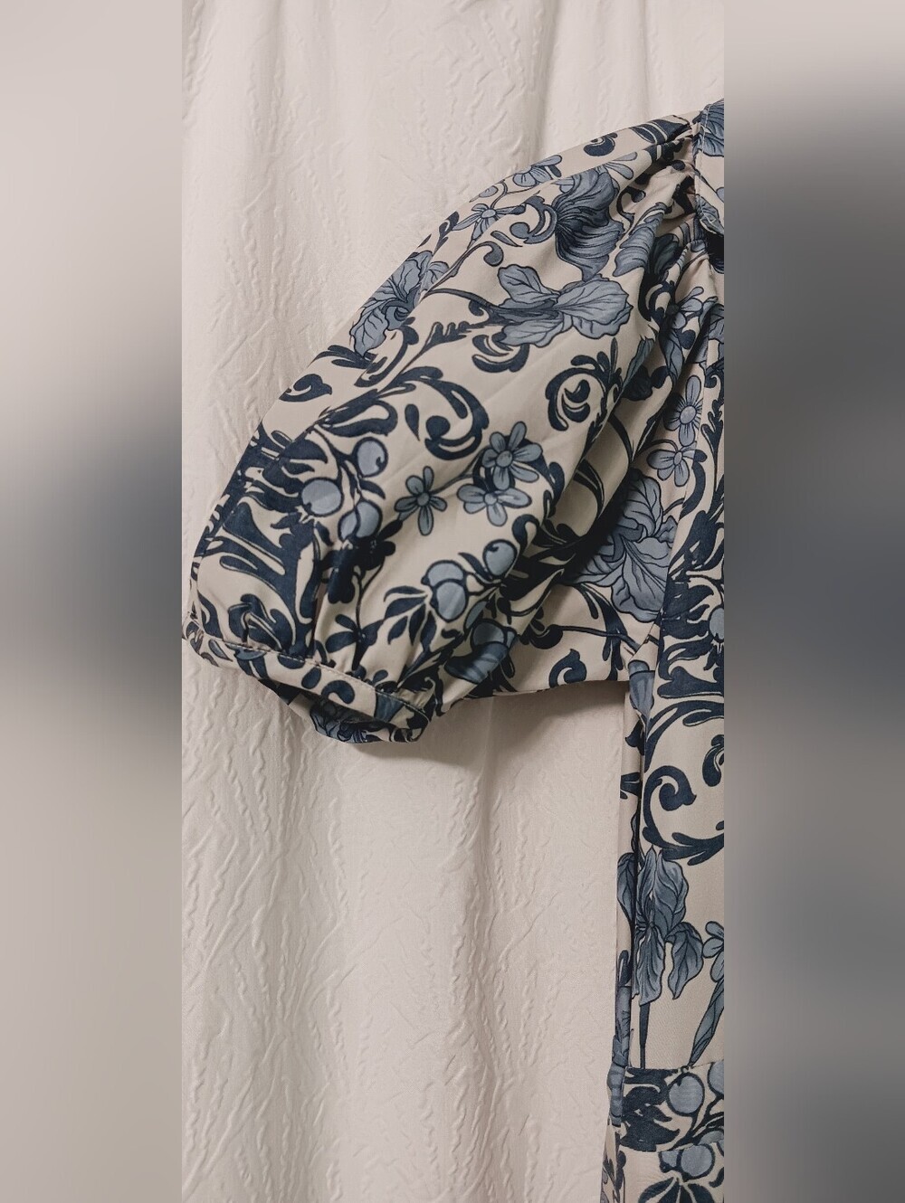 KLEID FOR HER Blue Floral High-Low Button Dress Size S - Picture 4 of 11